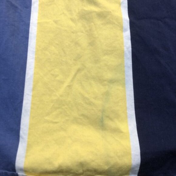 VTG Nautica Button Down Shirt Mens XL Blue Yellow Short Sleeve Striped - Picture 10 of 11